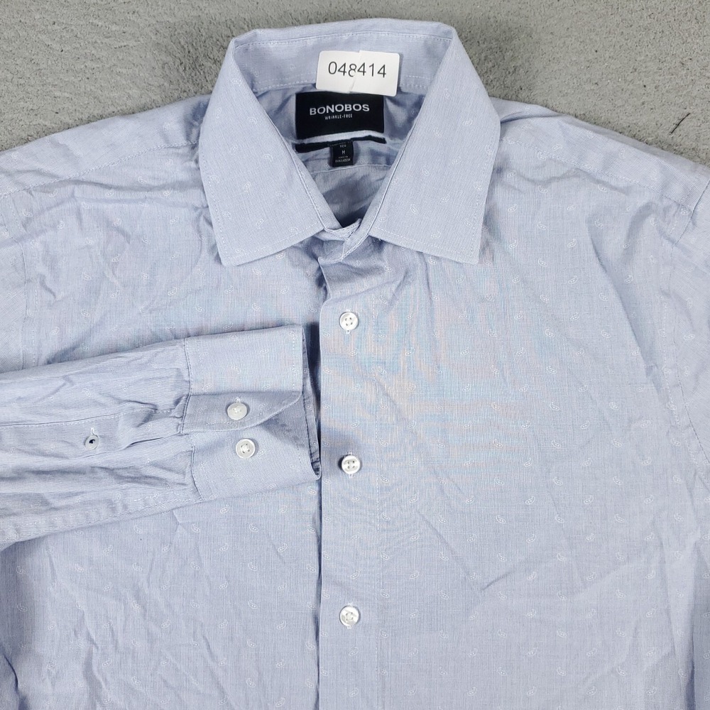 Bonobos Shirt Mens Size Medium Blue Casual Button Up Long Sleeve